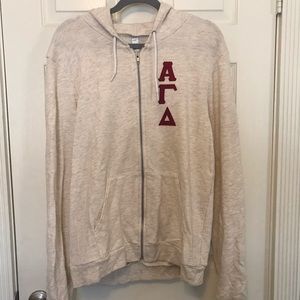 American Apparel Alpha Gamma Delta Zip Up Hoodie